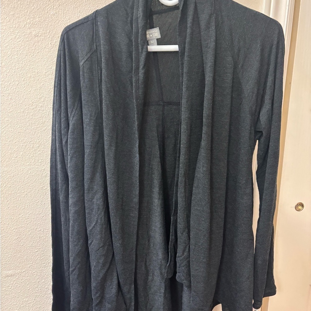 Converse Gray Knit Cardigan Sweater